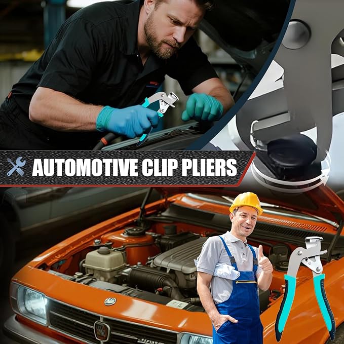 Car Clip Pliers and Disassembly Tools,Multi-Functional Panel Clip Removal Pliers for Car Interior Disassembly,Easily Remove Various Fasteners, Buckles, Plastic Clips, Rivets (2PC)