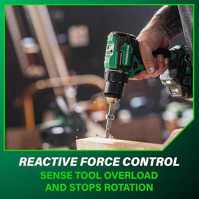 Metabo HPT 18V MultiVolt Cordless Brushless Driver Drill & Impact Driver Combo Kit, Power Tool Kit, 2 Lithium-Ion Metabo HPT Batteries and Charger, High Torque, Compact Lightweight Design, KC18DEXQB