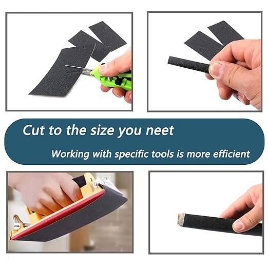30Pcs 9 x 3.6 Inchs 150 Grit Wet and Dry Handmade Universal Sanding Sheets, Suitable for Woodworking Furniture/Automobiles/Metal/Lacquer Polishing Sandpaper