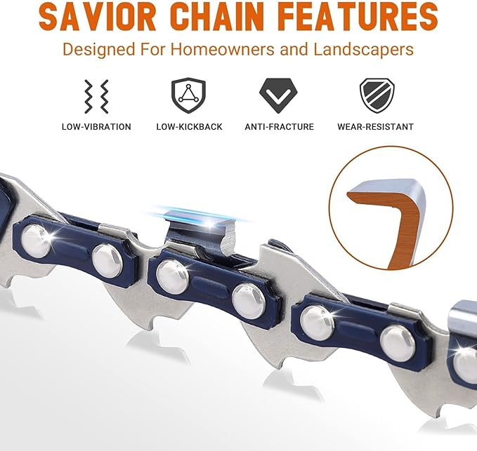 Savior 3PC 16 Inch Chainsaw Chain for EGO Power+ CS1613 / CS1604 / CS1600 / CS1610 / CS1611 / AC1600 56-Volt 16-Inch Chain Saw for DEWALT DCCS690-49162715 DWO1DT616T 16 in. Chainsaw Replacement Chain