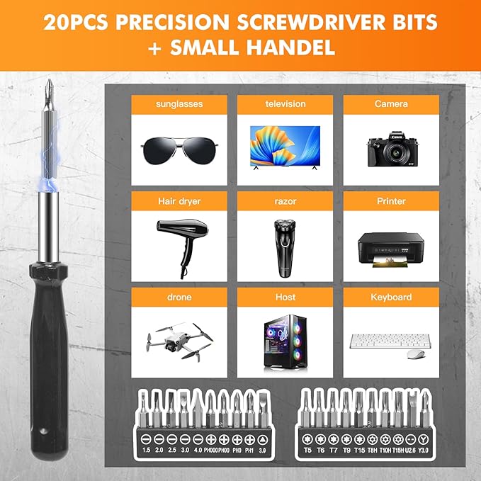 237-Piece Professional Precision Screwdriver Bit Set Kit,Chrome Vanadium Steel Impact Driver Bit Set, Security Bits Nut Driver,Ratchet Wrench and Bits Holder