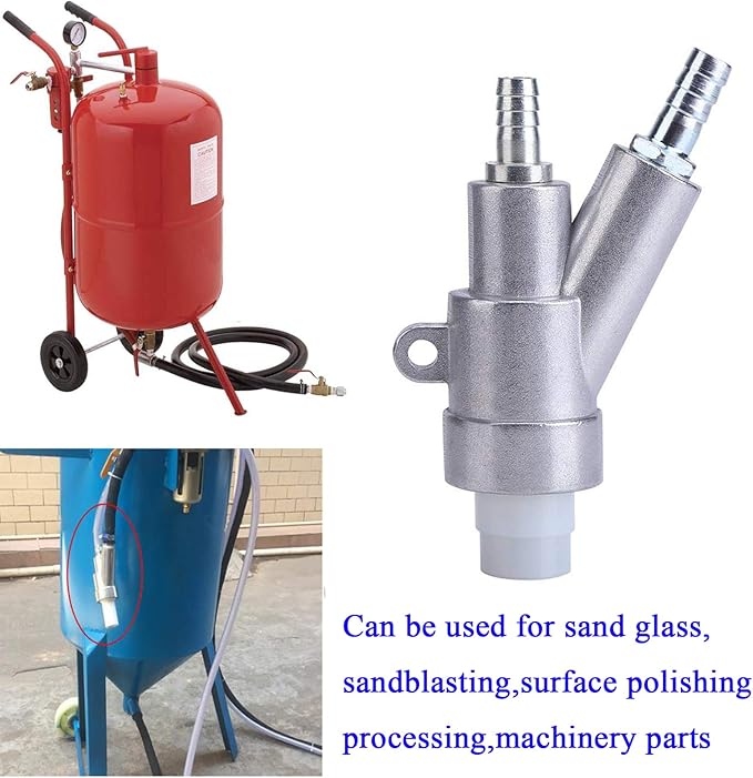 Sand Blaster Gun Kit, Sandblaster Sandblasting Gun for Blast Cabinet with Boron Carbide Nozzle (6MM)
