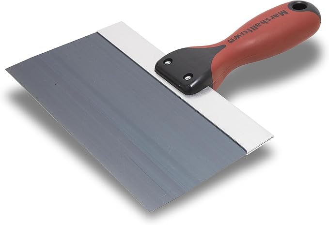 MARSHALLTOWN DuraSoft II Taping Knife, 8 Inch Blue Steel Blade, For Drywall Finishing, 4508D
