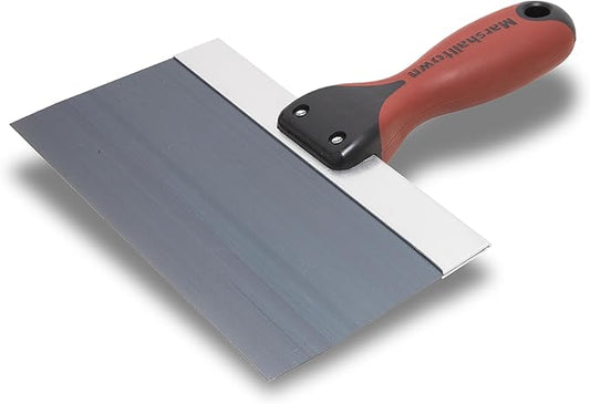MARSHALLTOWN DuraSoft II Taping Knife, 8 Inch Blue Steel Blade, For Drywall Finishing, 4508D