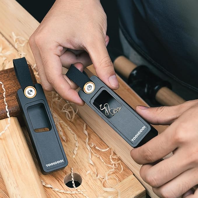 TOOLCOOL Carbide Insert Chamfer Plane Woodworking Edge Corner Plane Edge Trimmer Hand Plane for Chamfering Trimming Edges of Wood