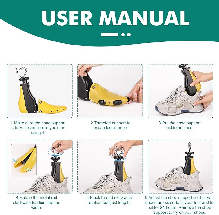 2 Pieces Shoe Stretcher Boot Stretcher, Adjustable Width and Length Shoe Expander Shoe Widener Stretcher Women Men