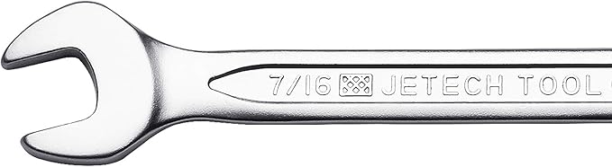 Jetech 7/16 Inch Combination Wrench, Industrial Grade Cr-V Steel Spanners with Precise 12 Point Opening, Off-Corners Design