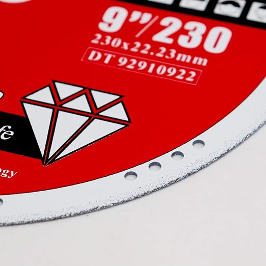 DT-DIATOOL Diamond Cut Off Wheels 9 x 7/8" for Steel Iron Rebar Metal Cutting Blades for Angle Grinder(2-Pack)