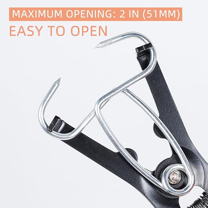 PLATATO 10 Pcs Miter Spring Clamps Kit Spring Loaded Pliers with 8 Miter Clamps for Trim, Woodworking, Picture Frames, Crown Molding Tool