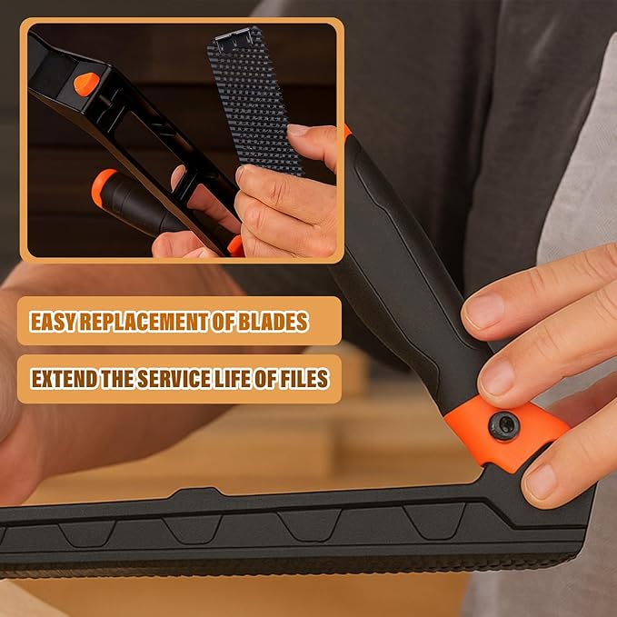 8 Pcs Flat File Replacement Blade 10" x 1-5/8" Steel Shaver Cheesegrater Rasp for Dent Repairs, Wood Fiberglass, Shaping Curved Surfaces Hand Plane Scraper