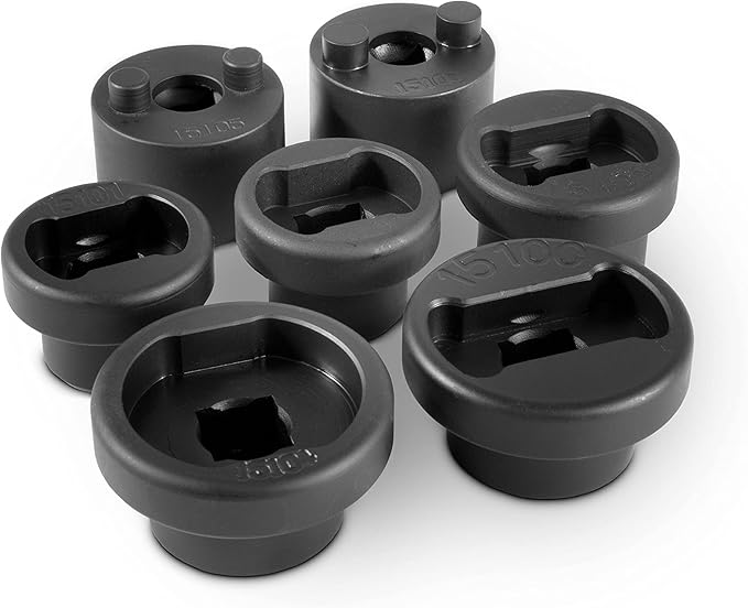 Tiger Tool Leaf Spring Pin Socket Set, Complete Set to Remove and Install Threaded Spring & Shackle Pins on Class 6 ??8 Commercial Heavy Duty Trucks & Equipment, 15111