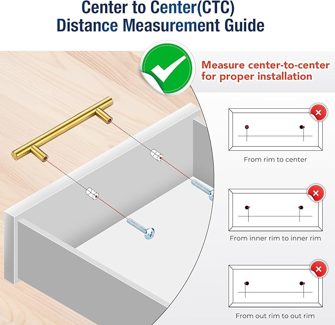 JOY DECOR 20 Pack 6-3/8 Inch Cabinet Pulls Kitchen Cabinet Handles with 4 Inch Hole Center Brushed Brass Cabinet Hardware Stainless Steel Kitchen Drawer Pulls for Cabinets Cupboard, 102mm Hole Centers