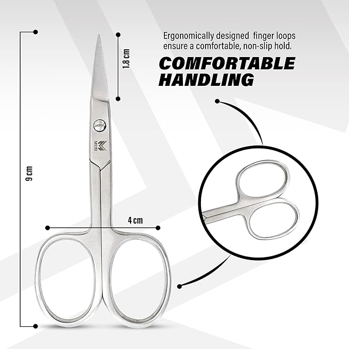 MUSI Nail Cutter & Cuticle Cutter with Multi-Purpose Scissors for Nails, Cuticle, Eyebrow, Eyelash & Dry Skin,Trimmer & Nippers, Hangnail Remover, Premium Stainless Steel Grooming kit