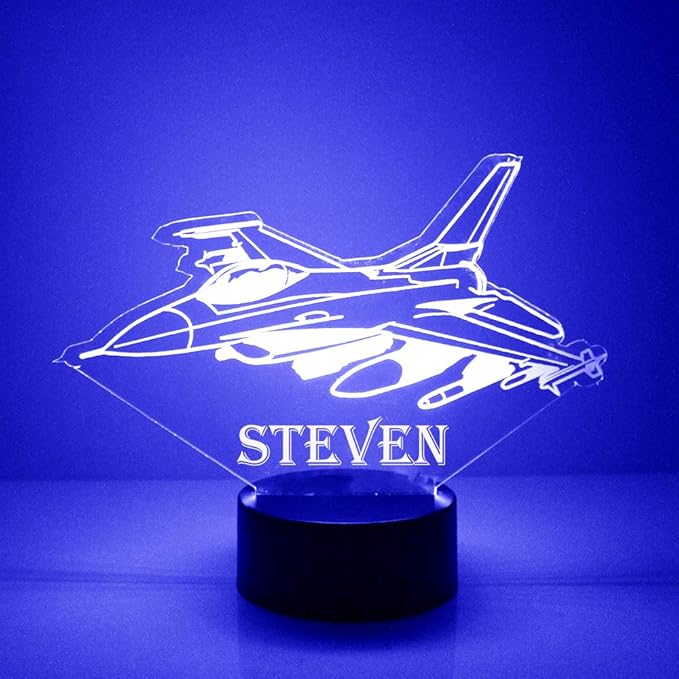 Transportation Custom LED Sign Night Light Lamp with Remote, Light Up Display with Personalized Name or Image, Customized and Made in The USA, Clear Acrylic Design Home Decor with 16 Colors, 4 Modes