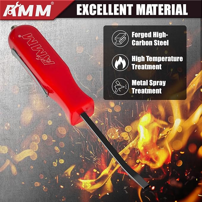 AMM 4 PCS Pocket Pry Bar Set, Mini Pry Bar with Magnet Top and Pocket Clip, 4.5" Small Pry Bar for Home Office, Car Repair Gadgets, Electronics and Mechanics Repair