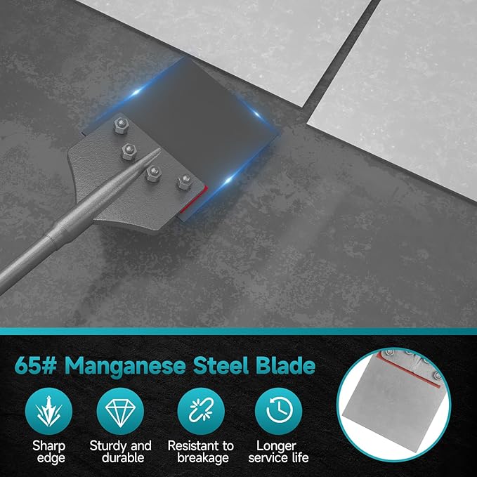 SDS-Max Shank 6 Inch Floor Scraper Chisel Bit - 6" Wide Blade Scraper 25" Long Alloy Steel Jack Hammer Drill Bit - Removal Tools for Tile Wallpaper Thinset Hardwood Adhesive Glue Linoleum