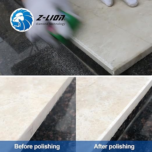 Z-lion Electroplated Diamond Polishing Hand Pads Grit 60 Arc Shape Back for Glass Stone Granite Marble