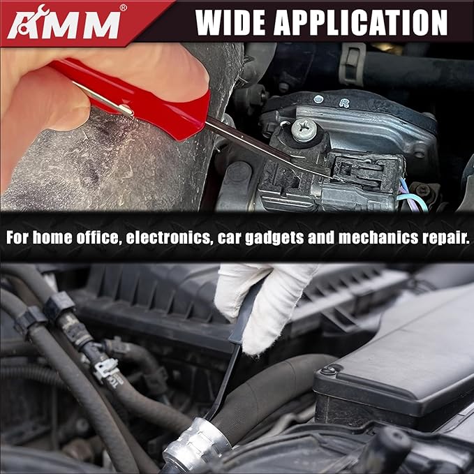 AMM 4 PCS Pocket Pry Bar Set, Mini Pry Bar with Magnet Top and Pocket Clip, 4.5" Small Pry Bar for Home Office, Car Repair Gadgets, Electronics and Mechanics Repair