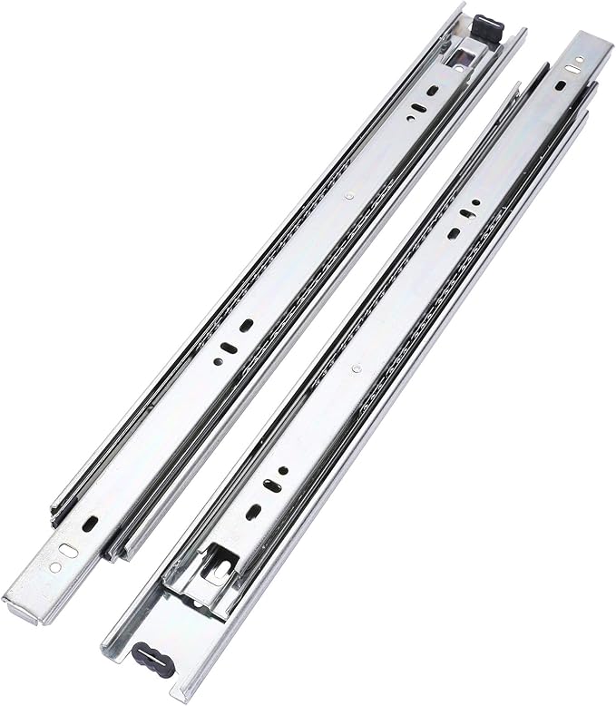 6 Pairs of 20 Inch Hardware 3-Section Full Extension Ball Bearing Side Mount Drawer Slides,100 LB Capacity Drawer Slide