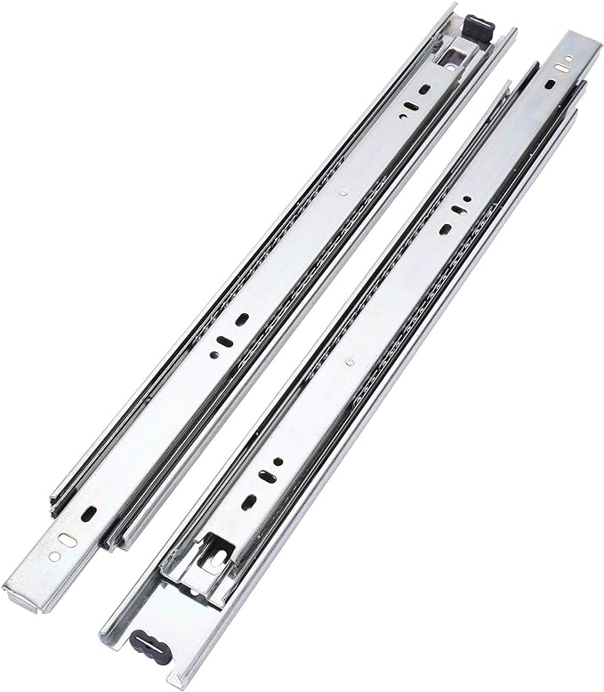 6 Pairs of 14 Inch Hardware 3-Section Full Extension Ball Bearing Side Mount Drawer Slides,100 LB Capacity Drawer Slide