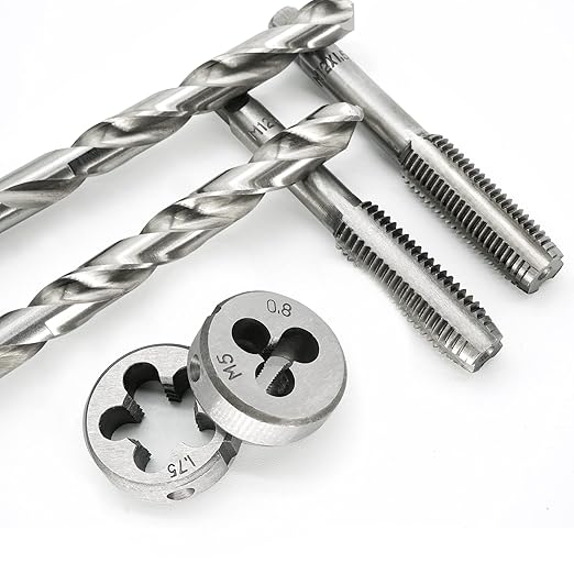 GMTOOLS 110PCS Tap and Die Set, Metric Size M2-M18 Standard Threading Tool With Adjustable Handles, Accessories and Storage Case for Cutting External and Internal Threads