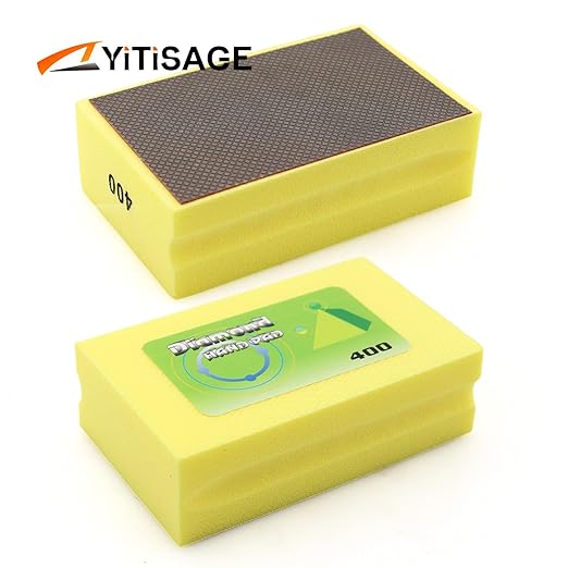 1pc Diamond Hand Polishing Pads Grit 400 Foam Sanding Block for Ceramic Tile Glass Grinding,Sanding Blocks Polishing