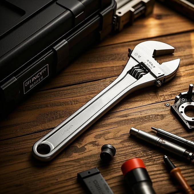 HOIGON 2 PCS 15 Inch Adjustable Wrench, Heavy Duty Crescent Wrenches with Wide Jaw and Ergonomic Handle for Machine Maintenance