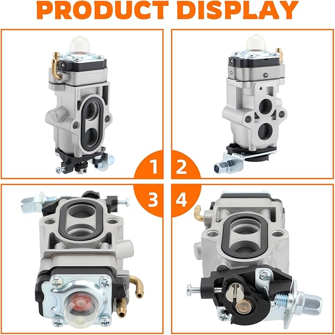 EBZ6500 Carburetor Kit for RedMax Backpack Blower EBZ7001 EBZ5150 EBZ5100 EBZ5150RH EBZ5100RH EBZ6500RH EBZ7001RH EBZ8001 EBZ8001RH EBZ6500 With Air Fuel Filter #848H108100, 505183101