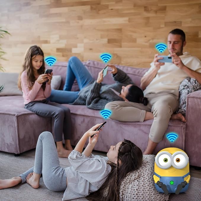 Davolink Minions Series WiFi 6 / 6E Gaming Router WiFi Extender Dual & Tri-Band Gigabit Wireless Internet Mesh System Fast 8K Streaming Low Latency WPA3 Secure Home Wi-Fi (Bob)