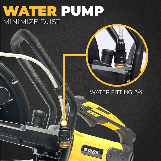 XtremepowerUS 3200W Electric 16" Cutter Circular Saw Concrete Saw Wet/Dry Cutter Saw 20AMP With Water Line Attachment (Blade Not Included)