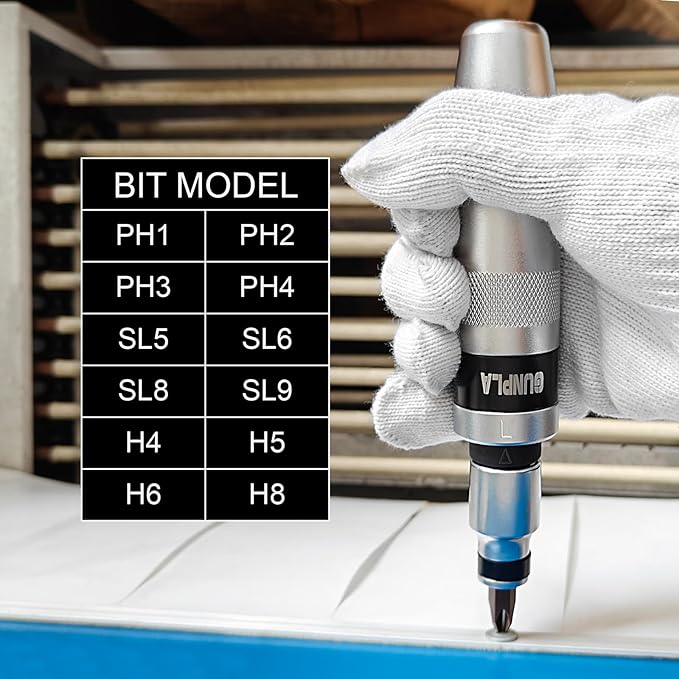 Gunpla Impact Screwdriver Set, Industrial-Grade 40CR Alloy Steel Manual Impact Driver with Phillips Slotted Hex Driver Spinning Ratchet Adapter Adjustable Handle for Fastening Loosening, 12 Piece