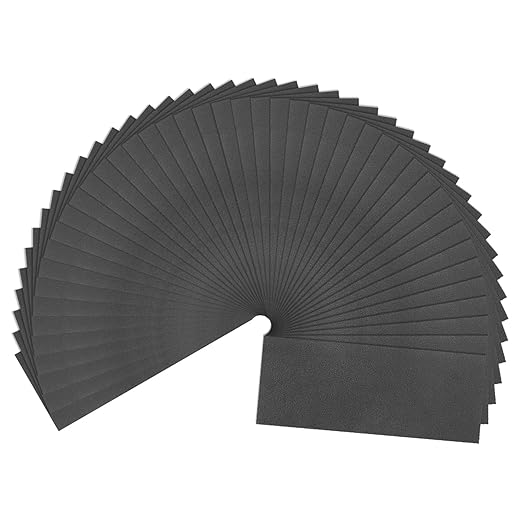 HARFINGTON 45pcs Sandpaper 800 Grit 9 x 3.6 Inch Waterproof Backing Silicon Carbide Abrasive Wet Dry Sanding Sheets for Wood Finishing, Metal Sanding, Automotive Polishing