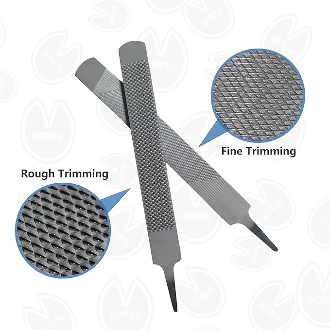 Professional Hoof Trimming & Rasp Tools for Horses, Durable Carbon Steel Farrier Tools for Hoof Care