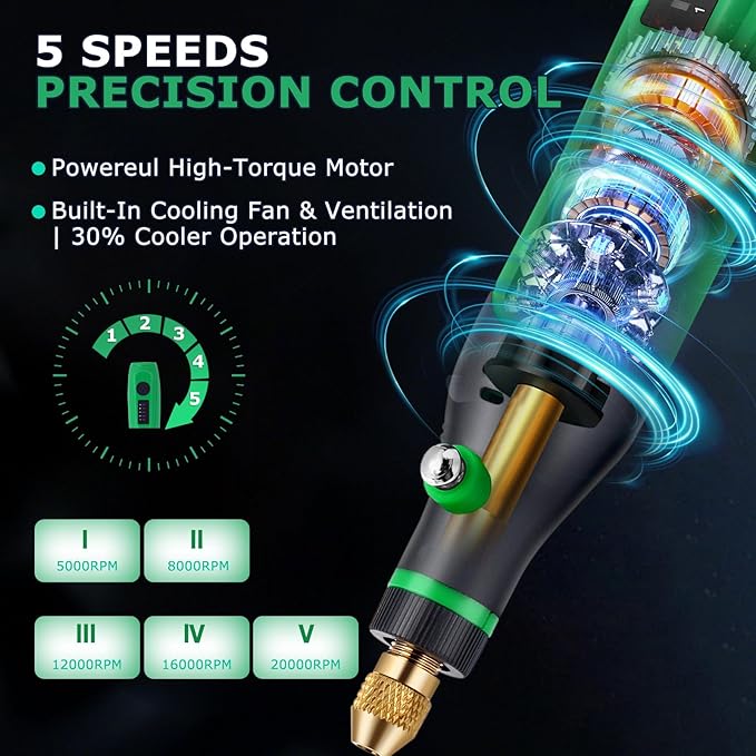 Mini Cordless Rotary Tool, Polishing Kit with 158 Accessories, Multi-Purpose Power Rotary Multi Tool for Polishing, Engraving, Sanding, Drilling, Etching, Cutting Grinding DIY Crafts