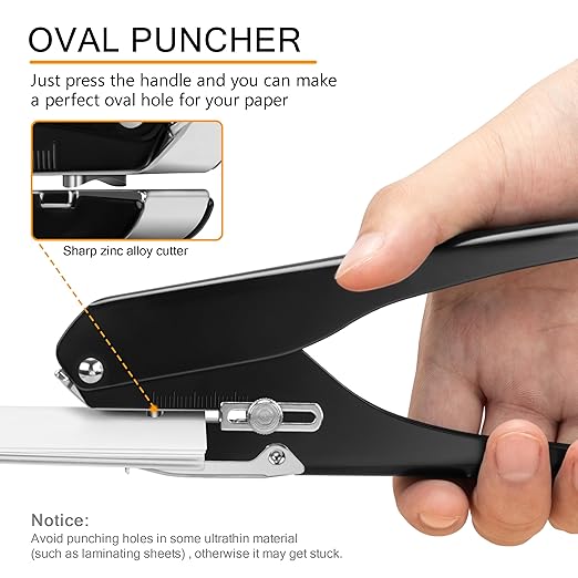MyLifeUNIT Badge Hole Punch, Slot Puncher for Id Card, PVC Slot and Paper, Heavy-Duty Hole Punch for Pro Use