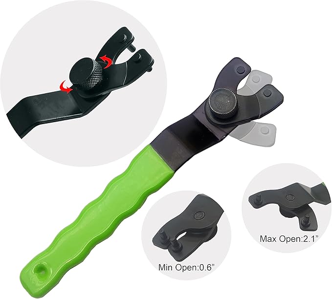 5/8"-11 Angle Grinder Extension Shaft Connecting Rod with Grinder Adjustable Spanner Wrench Flange Nut kit Car Polisher Airway Buff Extender Rotary Extension Kit (Normal Black 3" & 4" & 5.5")