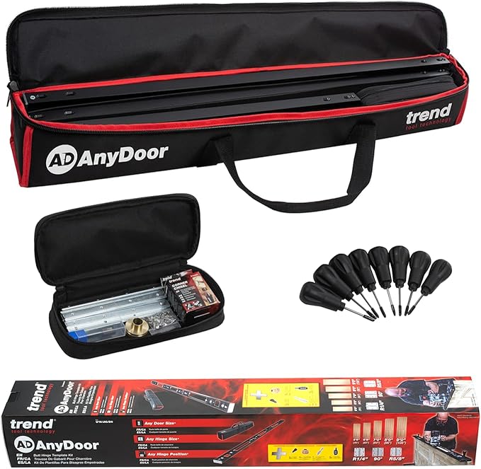 Trend Door Installation Kit, Includes Adjustable AnyDoor Jig (2'6"??'), Foot-Operated Lifter, Stand, and Professional Router Bit, H/JIG/D/B1