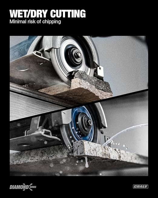 CRALY 4-1/2 Inch Super Thin Segmented Diamond Blade, 7/8 in Arbor, 4.5'' Diamond Stone Blade for Angle Grinder & Masonry Saw, Diamond Cutting Wheel for Cutting Concrete, Brick, Granite, Block
