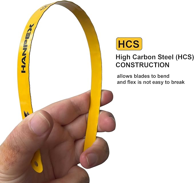 12in. High-Tension Hacksaw Frame with 10pcs 24TPI Extra High Carbon Steel Blades, Hand Saw Suitable for Metal, wood, PVC, Carpentry