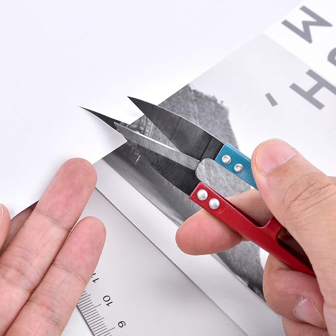 ESHATO 12 Pack Sewing Scissors for Fabric, 4.1inch Mini Small Snips Trimming Nipper, Yarn Thread Craft Scissors Cutters, Great for Office Home School Stitch DIY Supplies