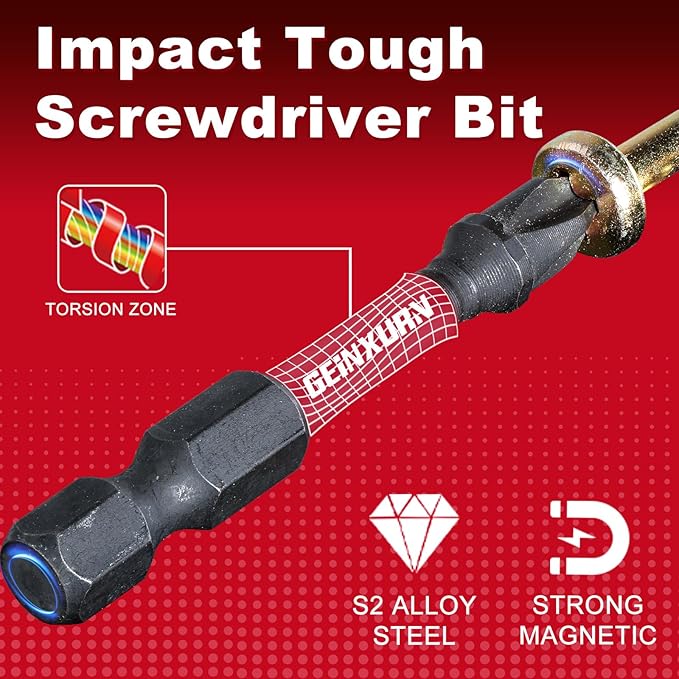 Impact Tough #2 Phillips 2 in. Insert Driver Bits,30Pack Bulk PH2 Screwdriver Bits Set