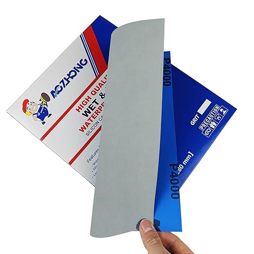 4000 Grit Sand Paper, 9 x 11 Inch, 10 Pcs Wet Dry Sandpaper Sheets, Silicon Carbide for Wood, Metal, Automotive Sanding and Polishing, Waterproof and Durable