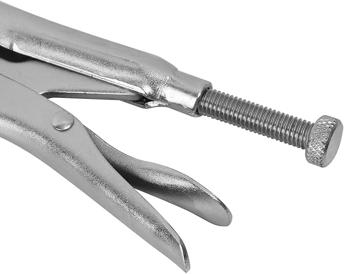 KEILEOHO 6 Pack 11 Inches C Clamp Locking Pliers With Swivel Pads, Heavy-Duty Woodworking Clamps Set, Adjustable Nickel Plated