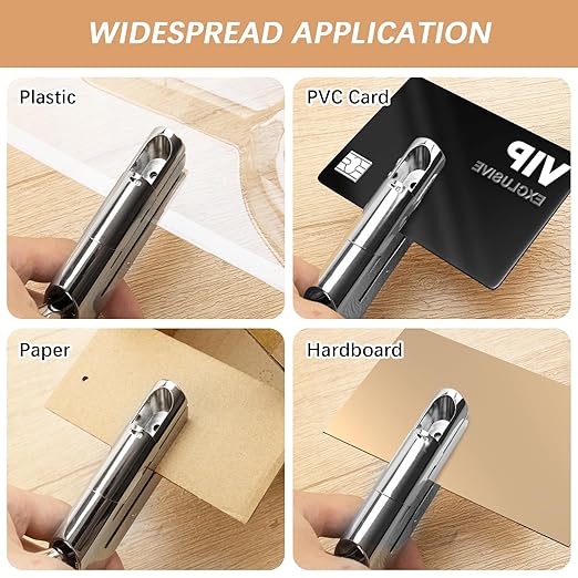 1/8 inch Hole Punch,Single Heavy Duty Hole Punches Paper Punch Portable Hand Held Long Hole Punch Small Hole Puncher Single for Tags Paper Cards Plastic Cardboard (1/8''-3MM Hole)