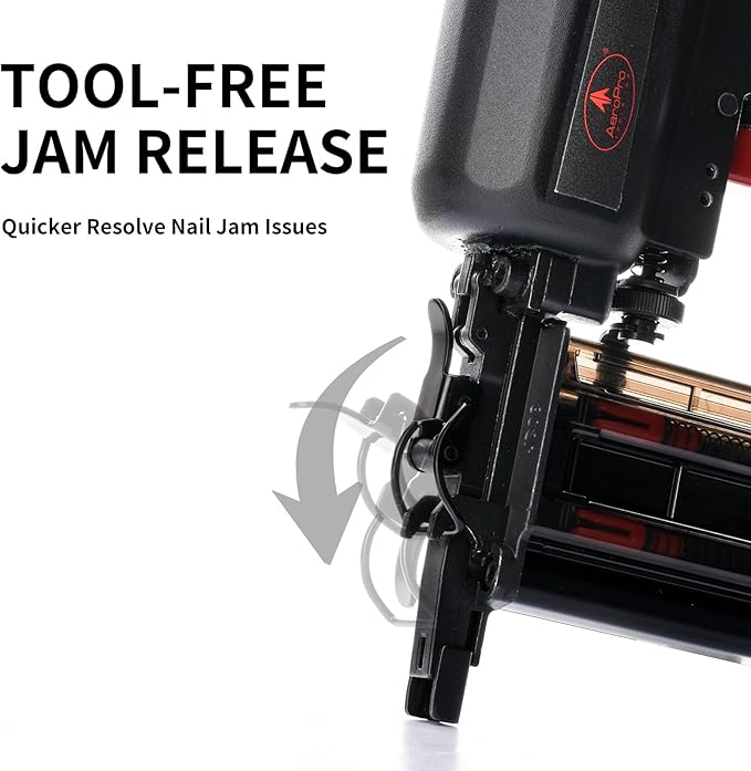 AEROPRO Tools Pneumatic Brad Nailer, 18 Gauge 2 in 1 Air Brad Nail Gun and Staple Gun with 1000pcs Nails for Upholstery, DIY Project, Woodworking