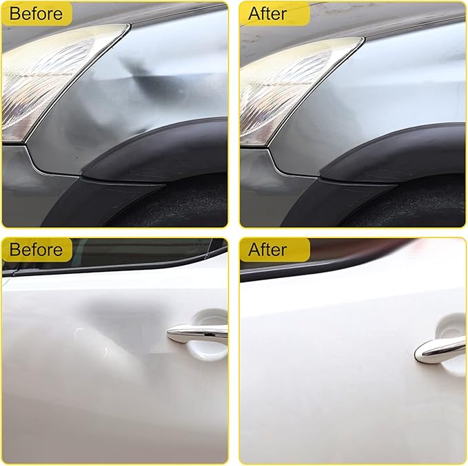VEVOR Rods Dent Removal Kit, 21 Pcs Paintless Dent Repair Rods, Stainless Steel Dent Rods, Whale Tail Dent Repair Tools, Professional Hail Dent Removal Tool For Minor Dents, Door Dings And Hail Damage