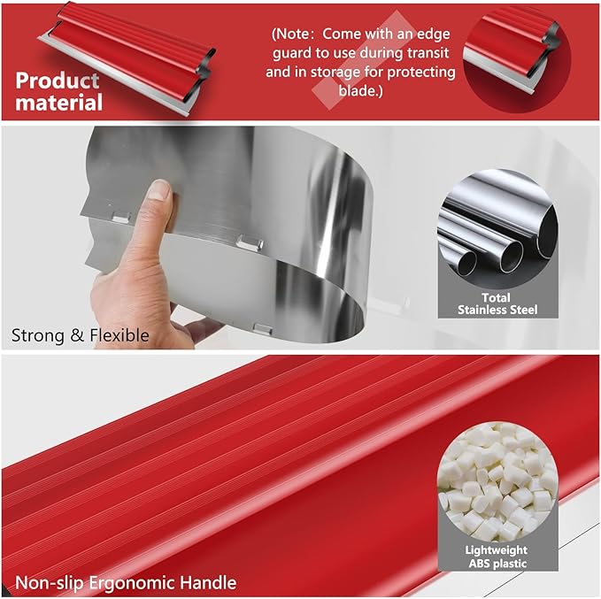 16 Inch Drywall Skimming Blade, Stainless Steel Blade, ABS Handle, Drywall Knife