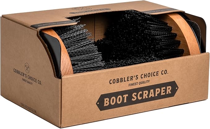 Cobbler's Choice Boot Scraper - Outdoor Shoe Scrubber Cleaner Brush - Weather Industrial - Heavy Duty