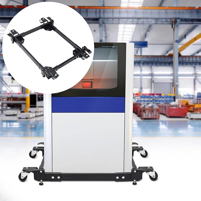 VEVOR Mobile Base, 1500 lbs Capacity, Adjustable from 20" x 24.5" to 28" x 33.5", Heavy Duty Universal Mobile Base Stand with 4 Swivel Wheels, for Woodworking Equipment, Bandsaw, Power Tool, Machine