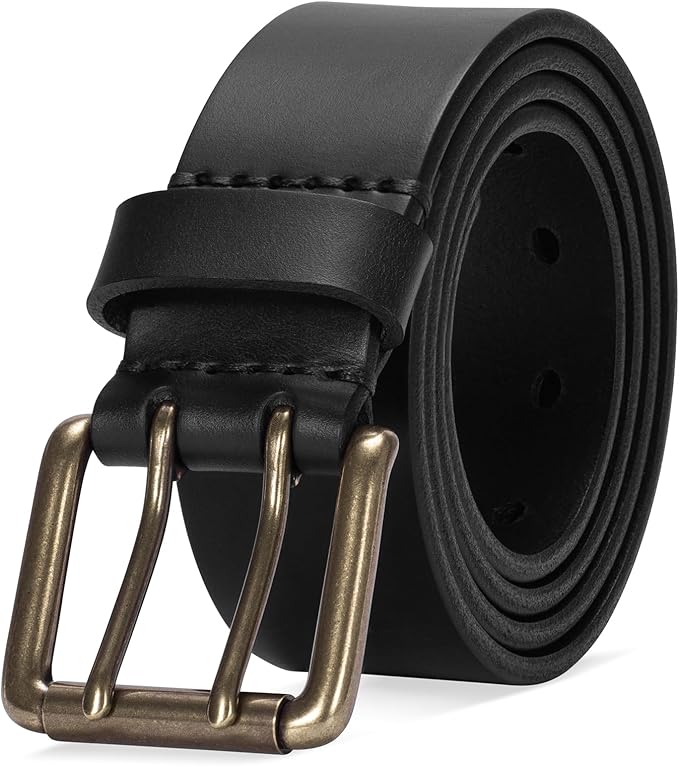 Thicken Full Grain Leather Mens Belt Heavy Duty Mens Work Belt Mens Belt High Hardness Buckle Packed In Gift Box